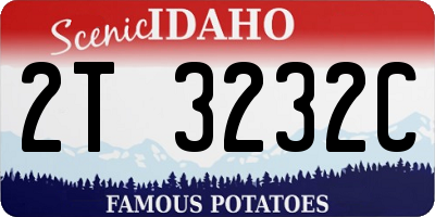ID license plate 2T3232C