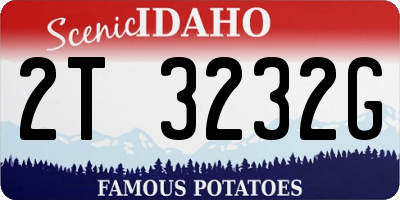 ID license plate 2T3232G