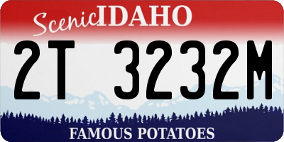 ID license plate 2T3232M