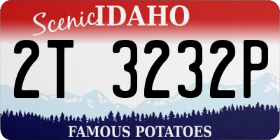 ID license plate 2T3232P
