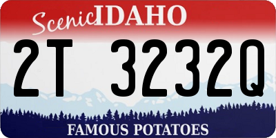 ID license plate 2T3232Q