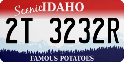 ID license plate 2T3232R