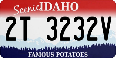 ID license plate 2T3232V