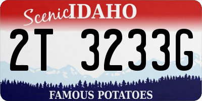 ID license plate 2T3233G