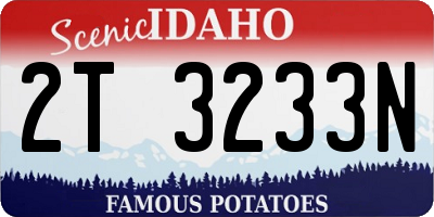 ID license plate 2T3233N