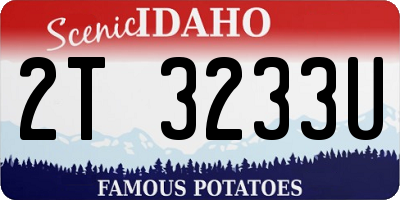 ID license plate 2T3233U