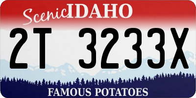 ID license plate 2T3233X