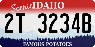 ID license plate 2T3234B