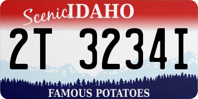 ID license plate 2T3234I