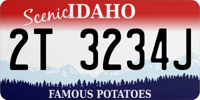 ID license plate 2T3234J