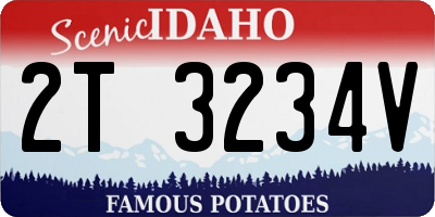 ID license plate 2T3234V