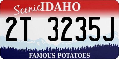 ID license plate 2T3235J
