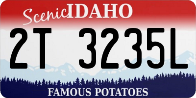 ID license plate 2T3235L