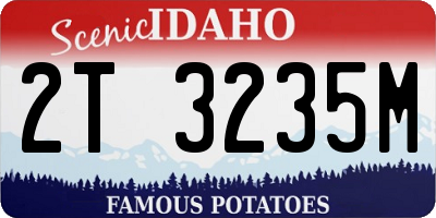 ID license plate 2T3235M