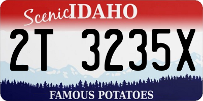 ID license plate 2T3235X