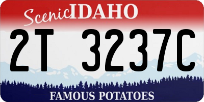 ID license plate 2T3237C