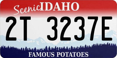 ID license plate 2T3237E
