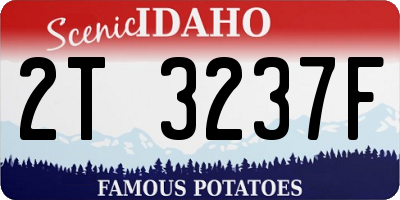 ID license plate 2T3237F