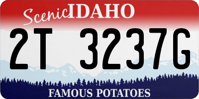 ID license plate 2T3237G