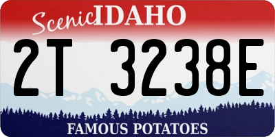 ID license plate 2T3238E