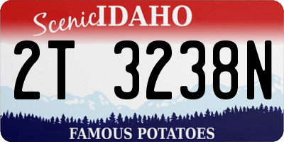 ID license plate 2T3238N