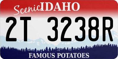 ID license plate 2T3238R