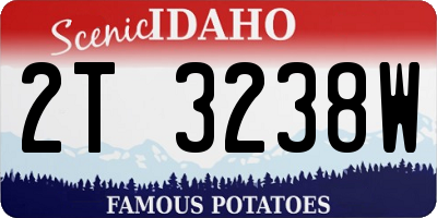 ID license plate 2T3238W