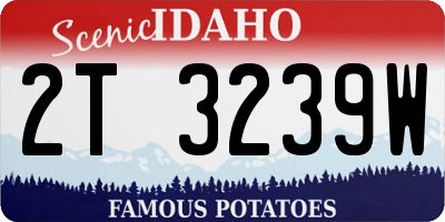 ID license plate 2T3239W