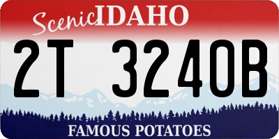 ID license plate 2T3240B