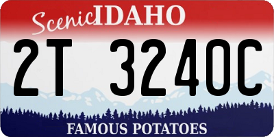 ID license plate 2T3240C