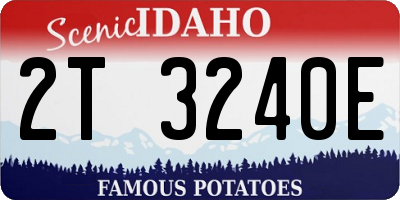 ID license plate 2T3240E