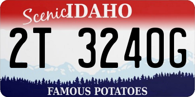 ID license plate 2T3240G