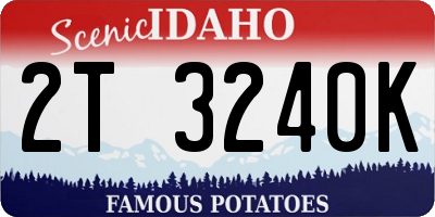 ID license plate 2T3240K