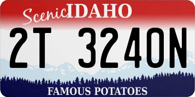 ID license plate 2T3240N