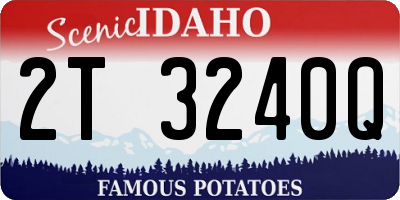 ID license plate 2T3240Q