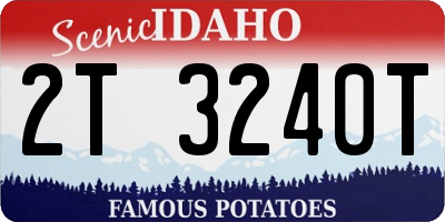 ID license plate 2T3240T