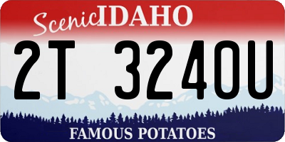 ID license plate 2T3240U