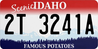 ID license plate 2T3241A