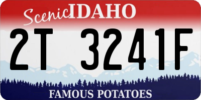 ID license plate 2T3241F