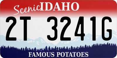 ID license plate 2T3241G