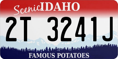 ID license plate 2T3241J
