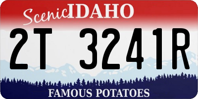 ID license plate 2T3241R