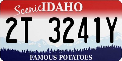 ID license plate 2T3241Y