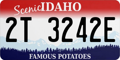 ID license plate 2T3242E