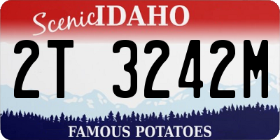 ID license plate 2T3242M