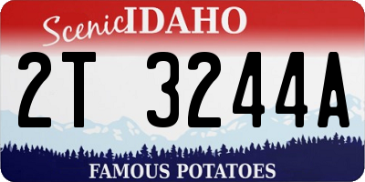 ID license plate 2T3244A