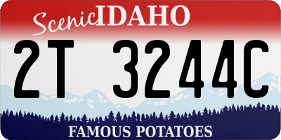 ID license plate 2T3244C