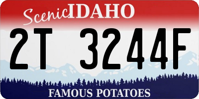 ID license plate 2T3244F