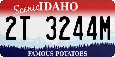 ID license plate 2T3244M