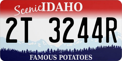 ID license plate 2T3244R